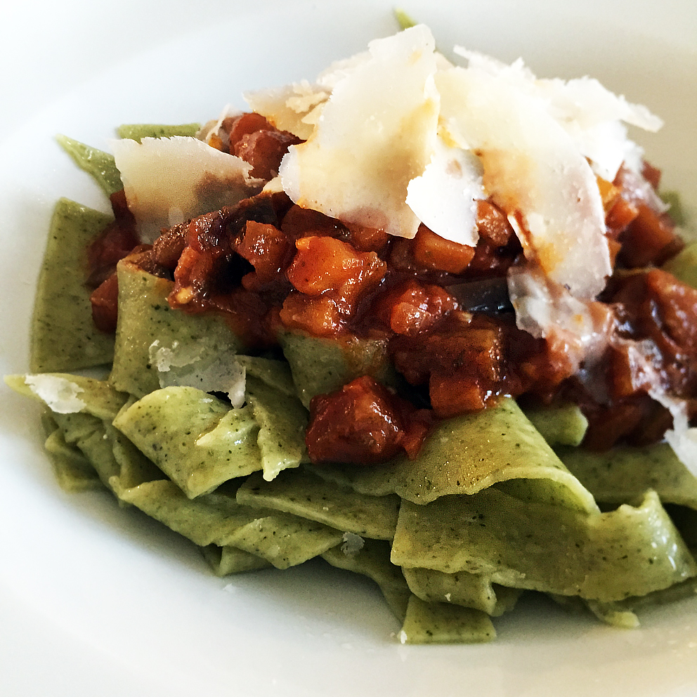Auberginen Bolognese (vegan)
