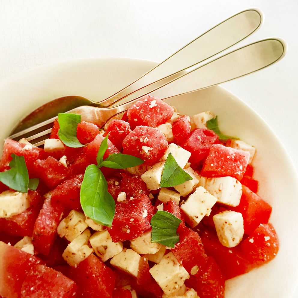 Salat von Wassermelone und&nbsp;Feta