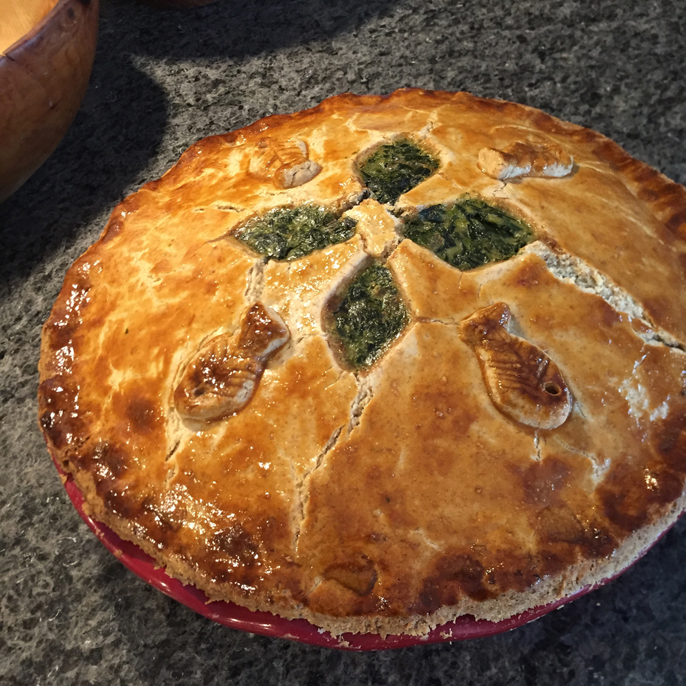 Cod-Pie mit Spinat und&nbsp;Yuzu