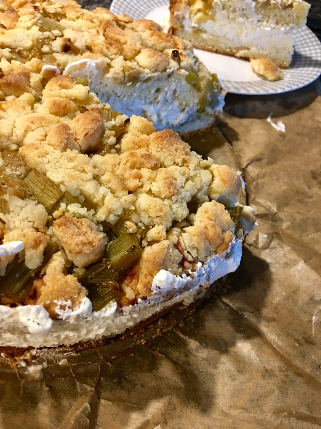 Rhabarberkuchen gefüllt