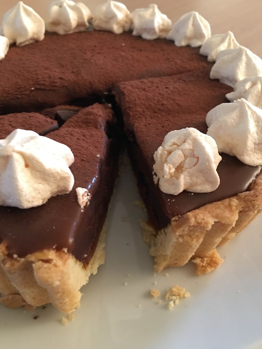Tarte au chocolat&nbsp;meringuée