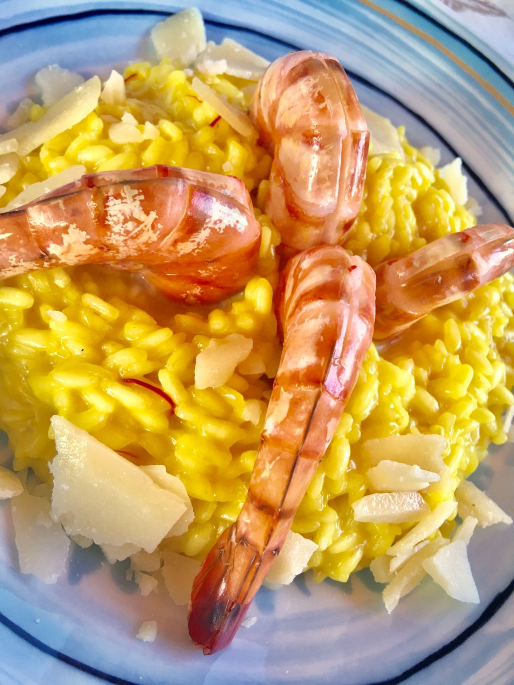 Safranrisotto mit Black Tiger&nbsp;Prawns