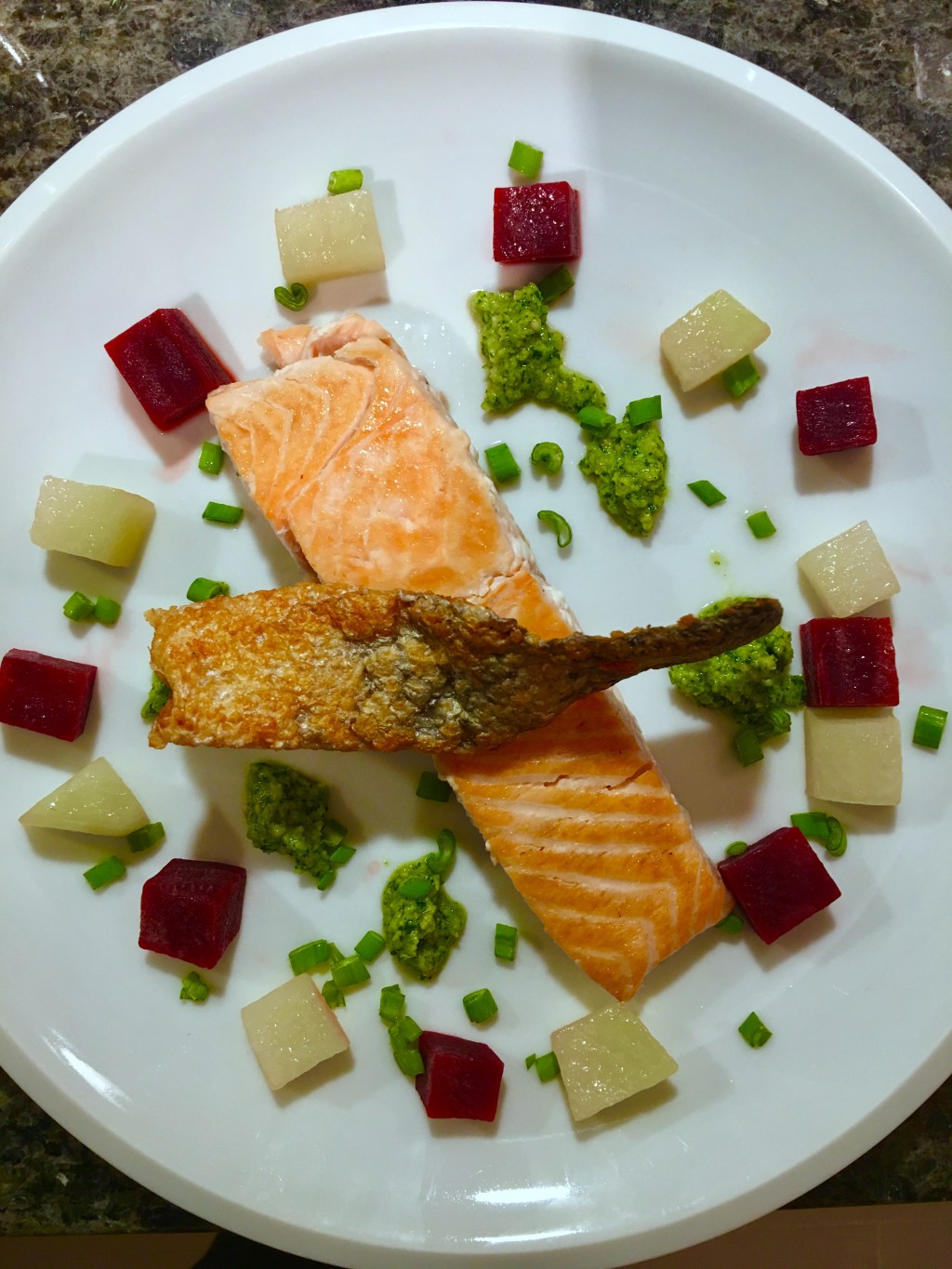 Lachs mit knuspriger&nbsp;Haut